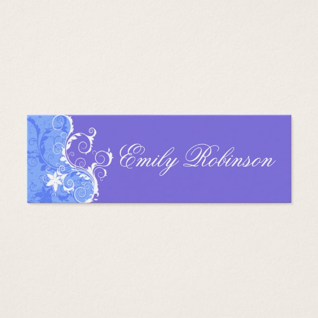 Elegante Blume in Blau und Weiß (Vorderseite)