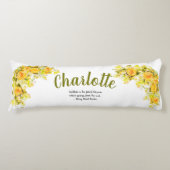 Elegante Blume in Gelb und Orange Seitenschläferkissen (Vorderseite)