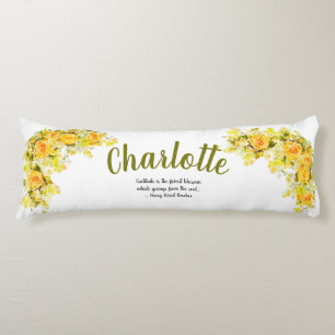 Elegante Blume in Gelb und Orange Seitenschläferkissen