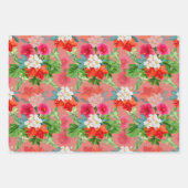 Elegante Blume in Rosa Geschenkpapier Set (Vorderseite 2)