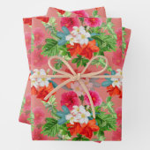 Elegante Blume in Rosa Geschenkpapier Set (Beispiel)