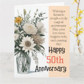 Elegante Blume Jubiläumskarte Karte (Gelbe Blume)