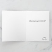 Elegante Blume Jubiläumskarte Karte (Innenseite)