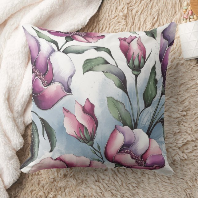 Elegante Blume Kissen (Decke)