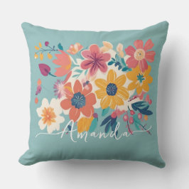 Elegante Blume-Kissen Kissen