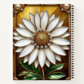 Elegante Blume Kunstwerk Notizblock (Rückseite)