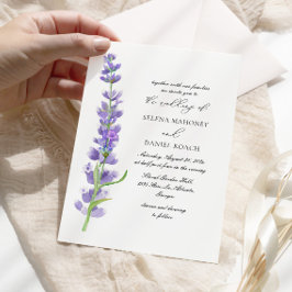 Elegante Blume Lavender Wedding Einladung