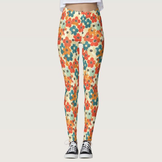 Elegante Blume Leggings (Vorderseite)