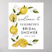 Elegante Blume Lemon Brautparty Poster (Vorne)