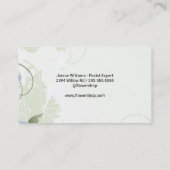 Elegante Blume | Logo für stilisierte Blume Visitenkarte (Rückseite)