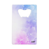 Elegante Blume Macro Foto Rosa Lavendel Geldbeutel Flaschenöffner (Rückseite)