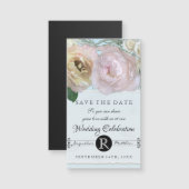 Elegante Blume mit blühenden Pastellfarben Pink Bl Magnetkarte (Vorne/Hinten)