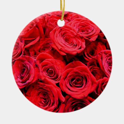 Elegante Blume mit Blumen Rote Rose Rose Garten Keramikornament (Vorne)