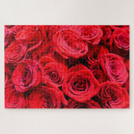 Elegante Blume mit Blumen Rote Rose Rose Garten Puzzle