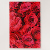 Elegante Blume mit Blumen Rote Rose Rose Garten Puzzle (Vertikal)