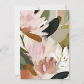 Elegante Blume mit Blumenmuster zum 40. Geburtstag Einladung (Rückseite)