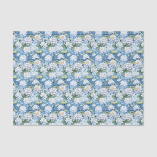 Elegante Blume mit Blütenlotus Seidenpapier (Vorderseite)