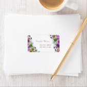 Elegante Blume mit moderner Wasserfarbe, schick Adressaufkleber (Insitu)