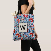 Elegante Blume mit Monogram Bridesmaid Initial Tasche (Von Nahem)