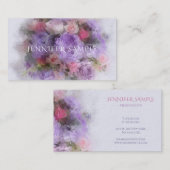 Elegante Blume mit Ölfarben Kunstwerk Moderne Vorl Visitenkarte (Vorne/Hinten)