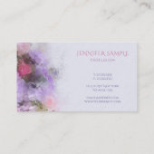 Elegante Blume mit Ölfarben Kunstwerk Moderne Vorl Visitenkarte (Rückseite)