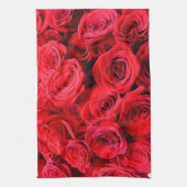 Elegante Blume mit rotem Blumen Rose Handtuch (Vertikal)