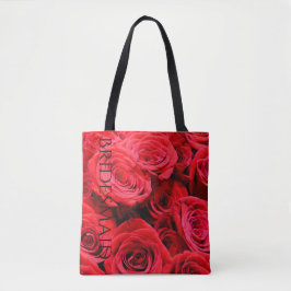Elegante Blume mit rotem Blumen Rose Tasche