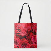 Elegante Blume mit rotem Blumen Rose Tasche (Vorderseite)