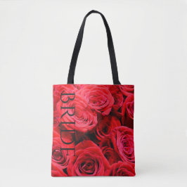 Elegante Blume mit rotem Blumen Rose Tasche