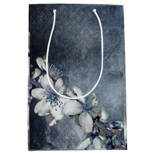 Elegante Blume Mittlere Geschenktüte (Vorderseite)