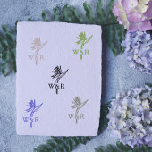 Elegante Blume Monogram Gummistempel