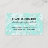 Elegante Blume Muster Green und Hummingbird Visitenkarte (Rückseite)