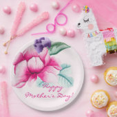 Elegante Blume | Muttertag Pappteller (Party)