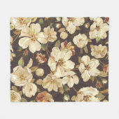 Elegante Blume nahtloses Muster Fleecedecke (Vorderseite (Horizontal))
