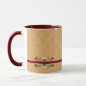 Elegante Blume Ornamente Tasse (Links)