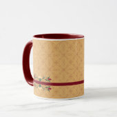 Elegante Blume Ornamente Tasse (Vorderseite Links)