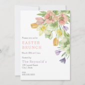 Elegante Blume Osterfeier Einladung (Vorderseite)