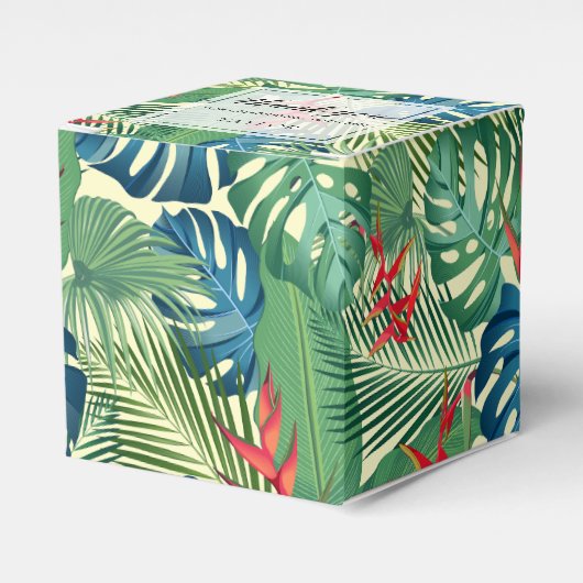 Elegante Blume Palms Monstera Geschenkschachtel (Vorderseite)