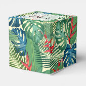 Elegante Blume Palms Monstera Geschenkschachtel (Rückseite)