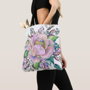 Elegante Blume Pastel Watercolor Tasche