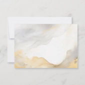 Elegante Blume Peony Gray Black Wedding RSVP Karte (Rückseite)