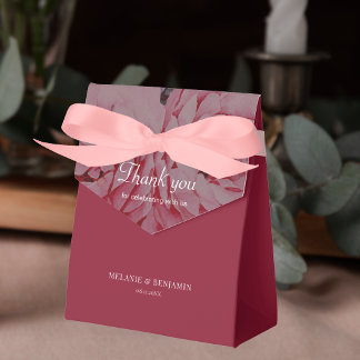 Elegante Blume Personalisiert Wedding Danke Geschenkschachtel