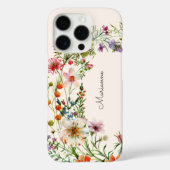Elegante Blume Personalisierter Name Case-Mate iPhone Hülle (Rückseite)