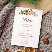 Elegante Blume Pines Menükarte