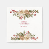 Elegante Blume Pines Serviette (Vorderseite)