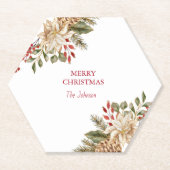 Elegante Blume Pines Untersetzer (Vorderseite)