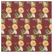 Elegante Blume Print Fabric Stoff (Muster)