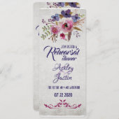 Elegante Blume Probe Abendessen Karten (Vorne/Hinten)