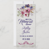 Elegante Blume Probe Abendessen Karten (Vorderseite)