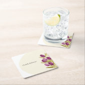 Elegante Blume Rechteckiger Pappuntersetzer (Vor Ort)